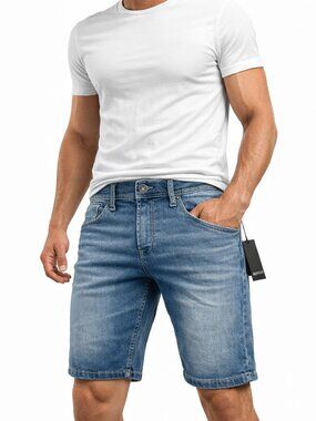 Buffalo David Bitton Men's Evan-X Vintage Blue Denim Shorts - Size 34 - NWT